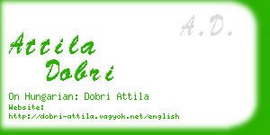 attila dobri business card